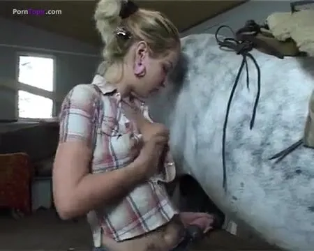 Blonde Sucks Pony